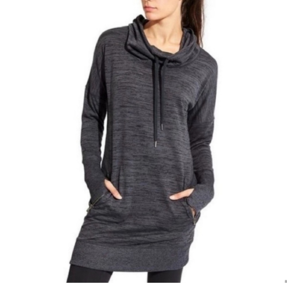 Athleta Gray Cowl Neck dress